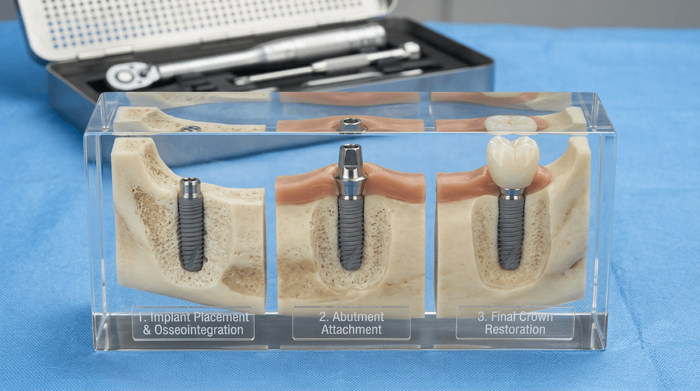 Dental implant treatment illustration at Implant Square Dental